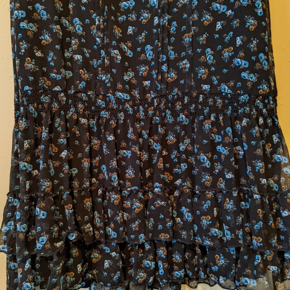 PRROMOD FLORAL BLUE SHORT DRESS - Picture 3 of 4